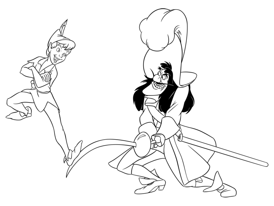 Captain hook fails to hurt peter pan