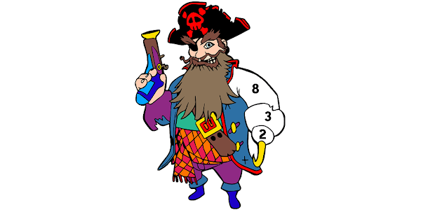 Pirates color by number book â apps on