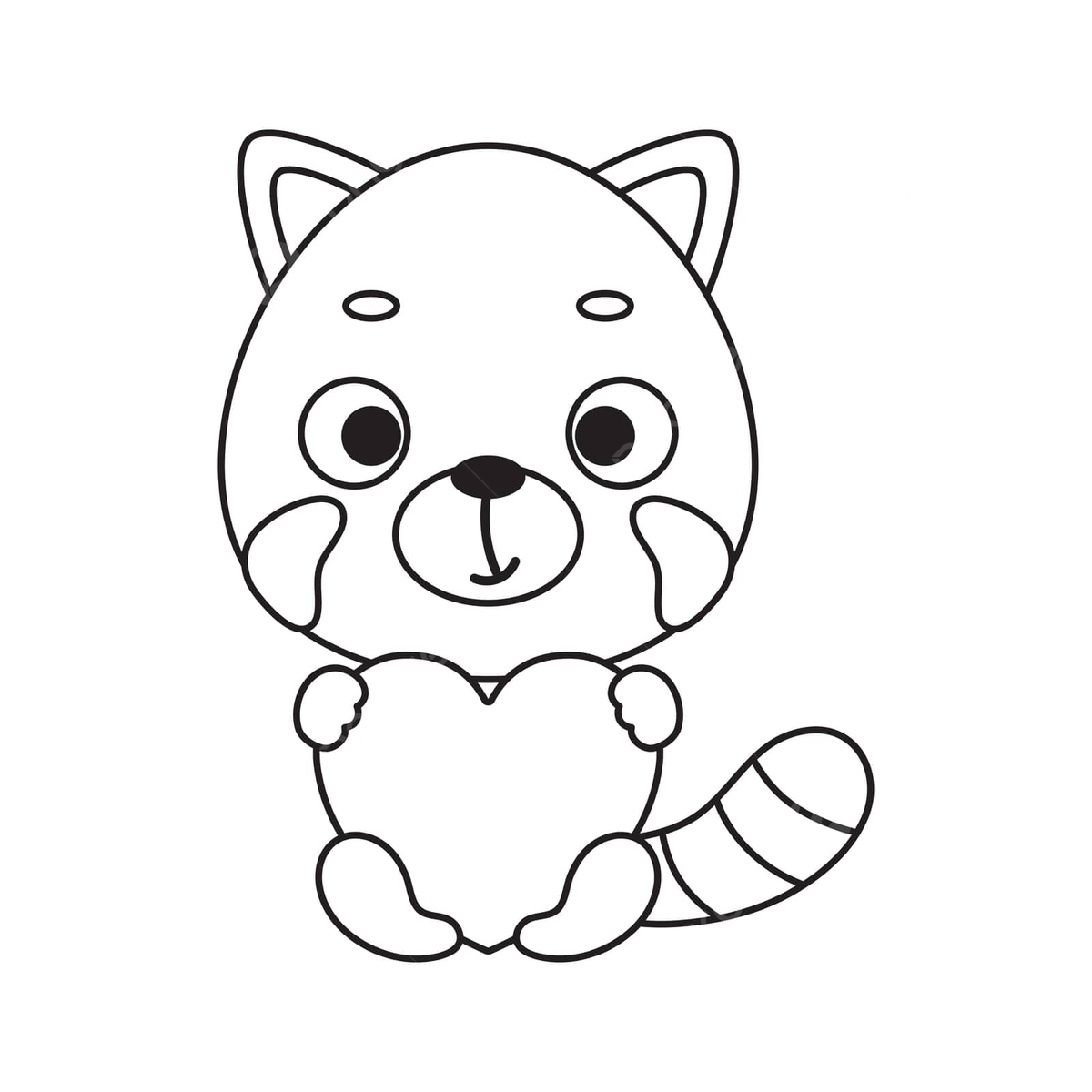 Red pandas coloring page png transparent images free download vector files