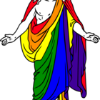 Christus jesus christ with rainbow robe magnet for sale by exmopride