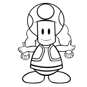 Toad mario coloring pages printable for free download