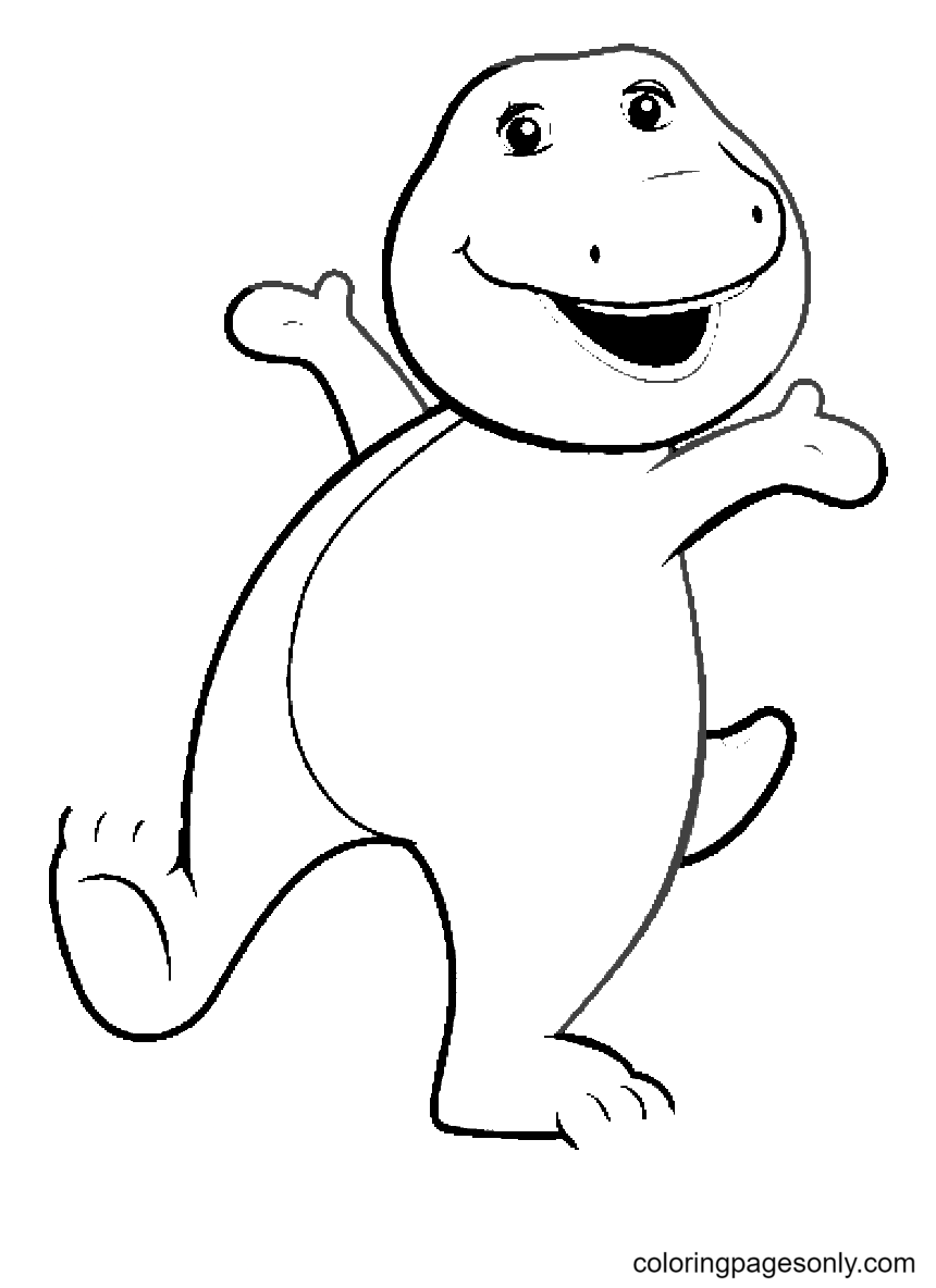 Barney and friends coloring pages printable for free download