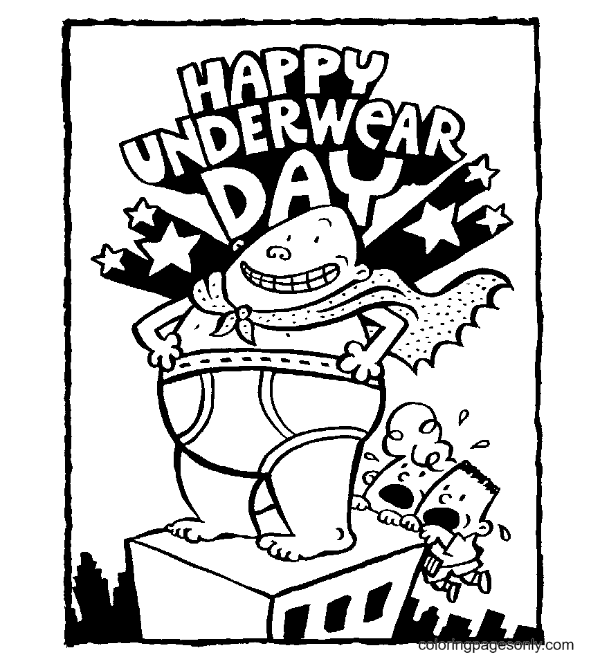 Captain underpants coloring pages