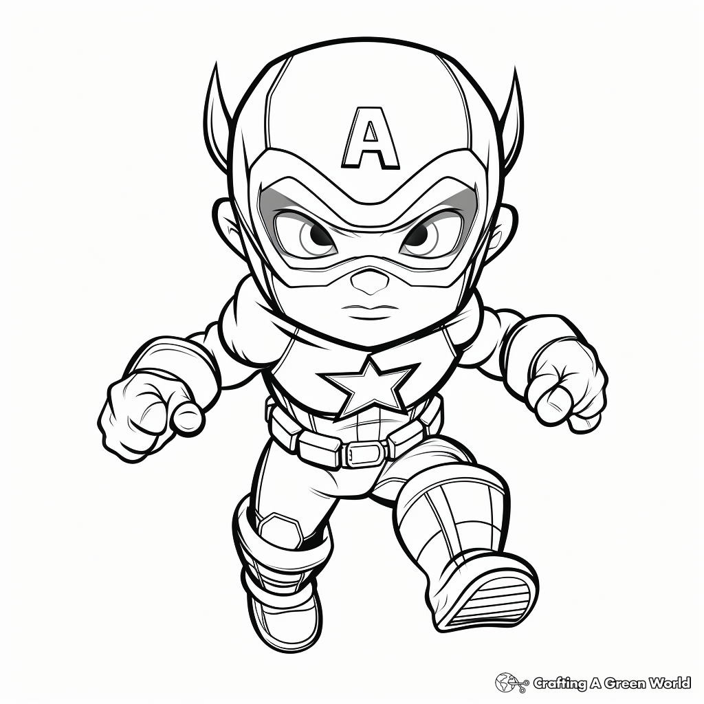 Superhero coloring pages