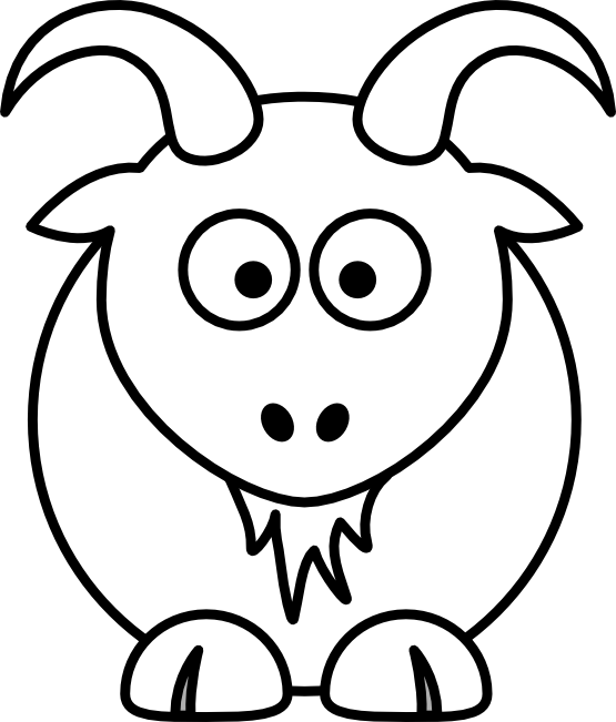 Lemmling cartoon goat black clipart panda