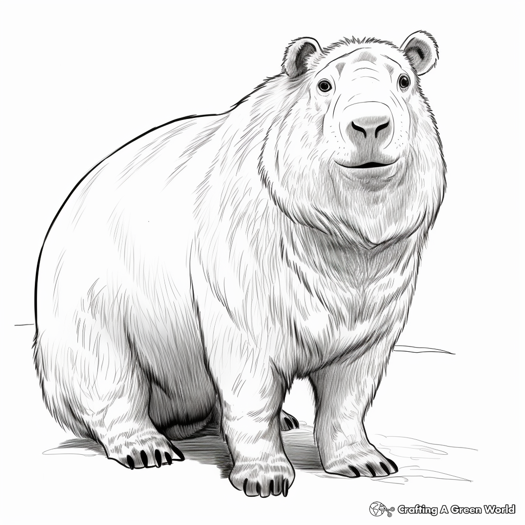 Capybara coloring pages