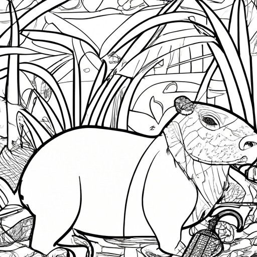 Capybara coloring page â free easy capybara drawings to print paint â pets academic