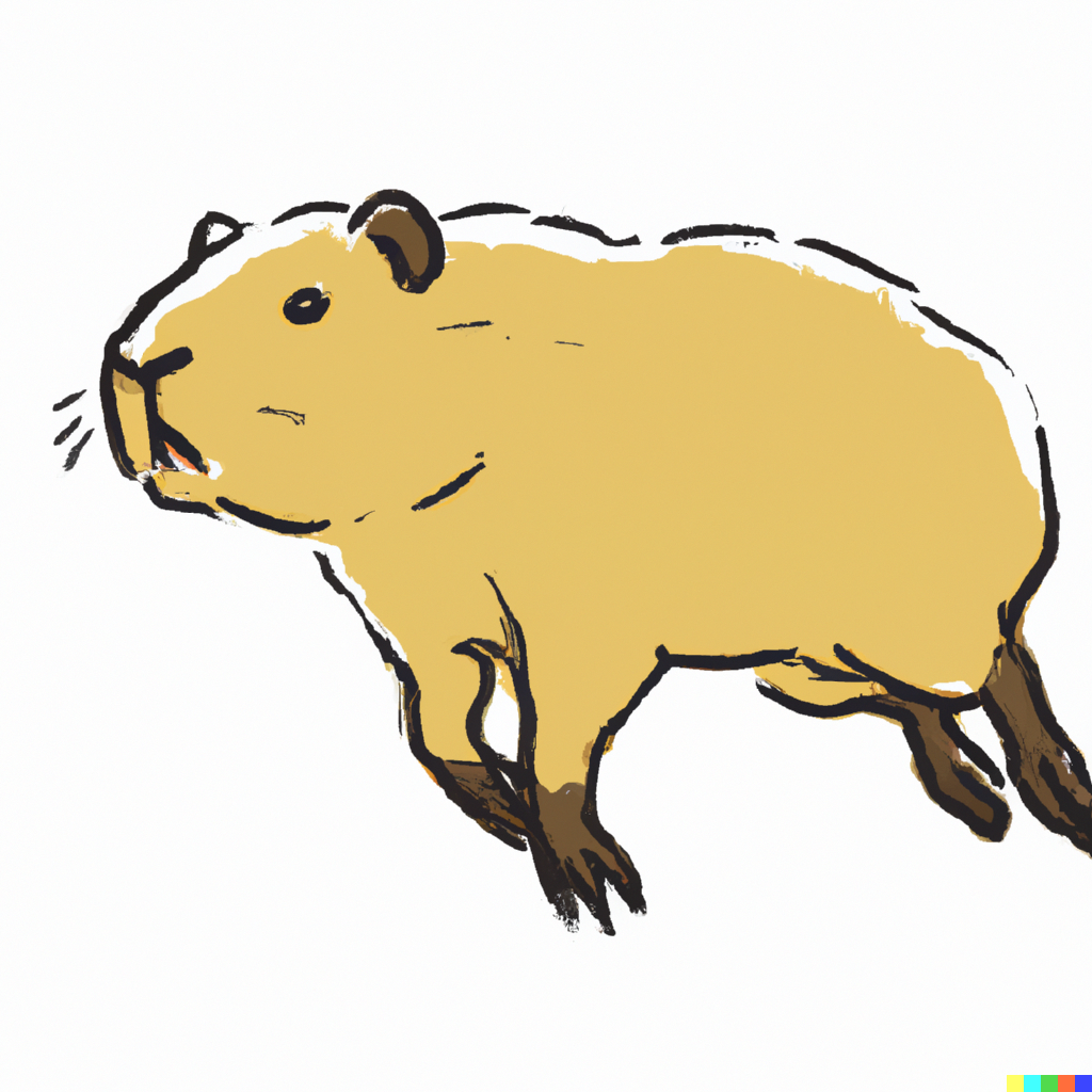 A ic book style flying capybara rcapybara