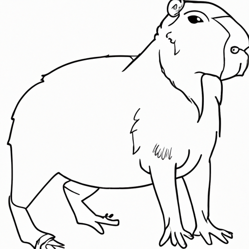 Capybara coloring page â free easy capybara drawings to print paint â pets academic