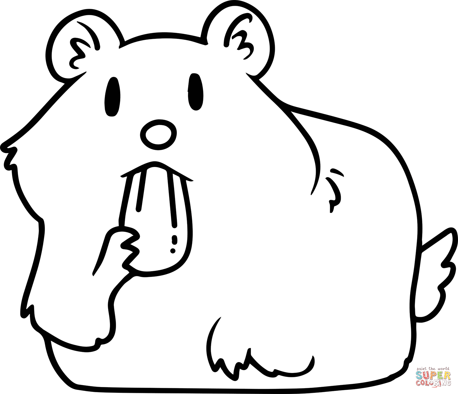 Cartoon hamster coloring page free printable coloring pages