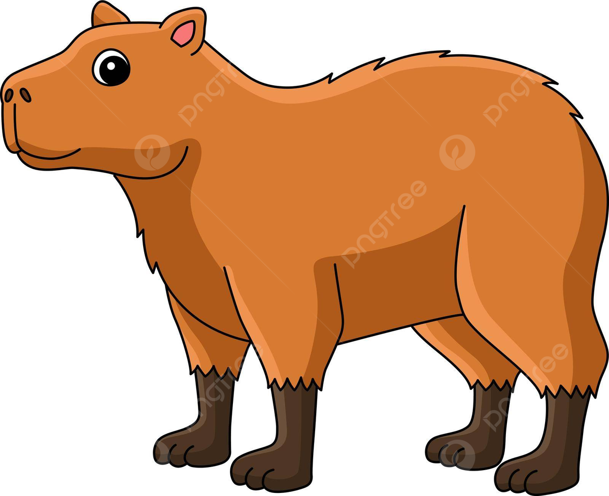 Capybara vector art png images free download on