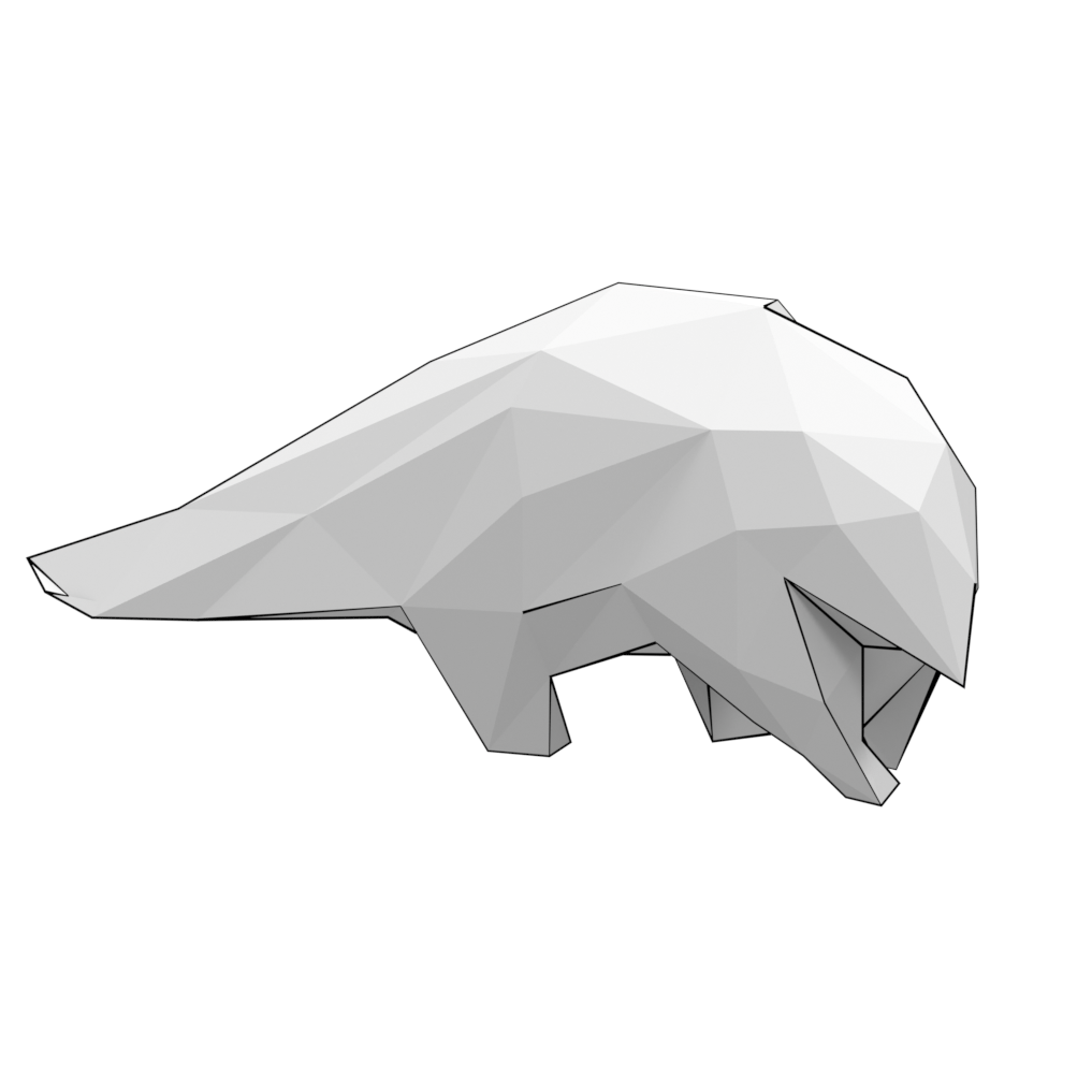 D papercraft model of pangolin free printable papercraft templates