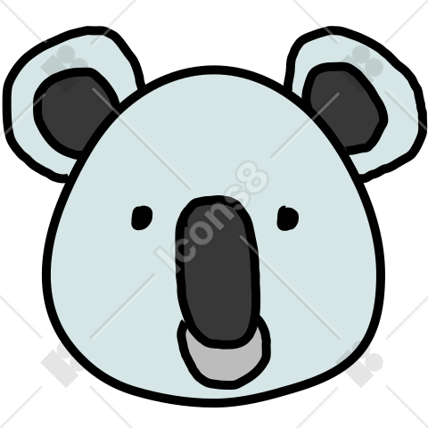 Koala aesthetic icon in png svg