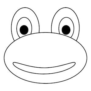 Cute frog outline