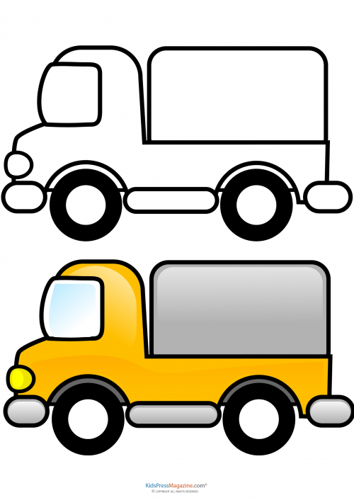 Match up coloring pages â delivery truck