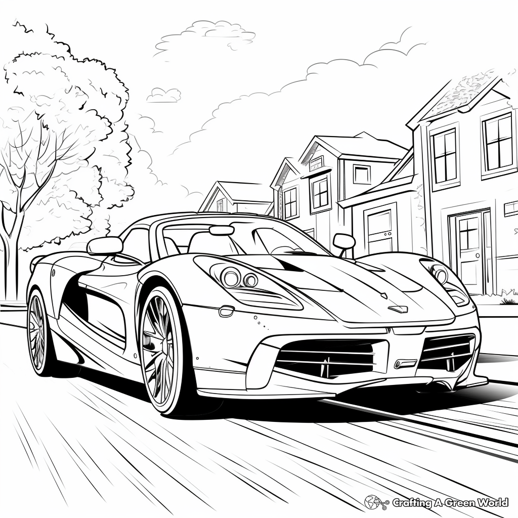 Supercar coloring pages