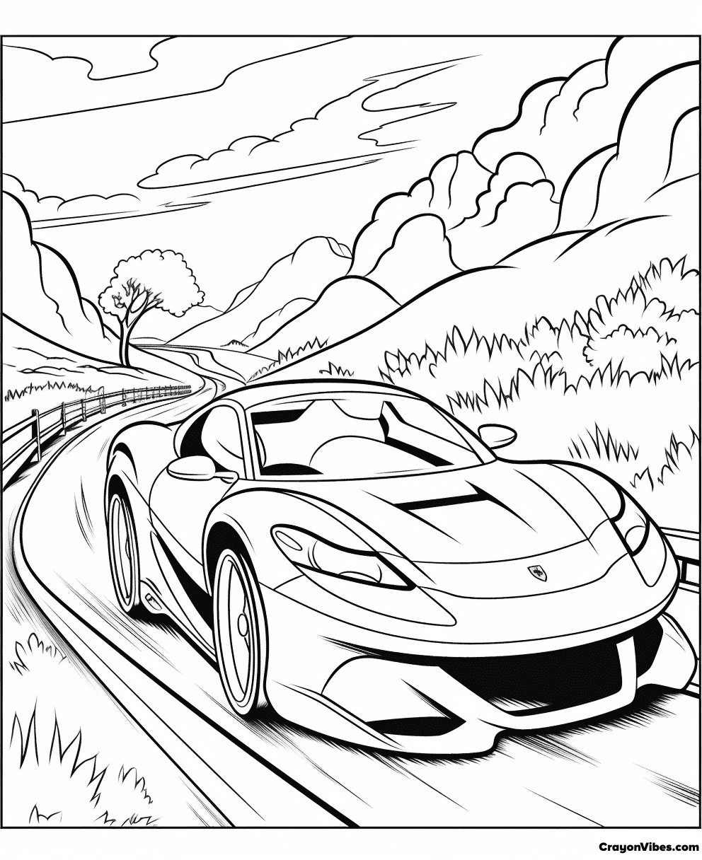 Ferrari coloring pages free printables for kids adults