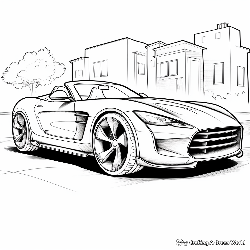 Car for adults coloring pages