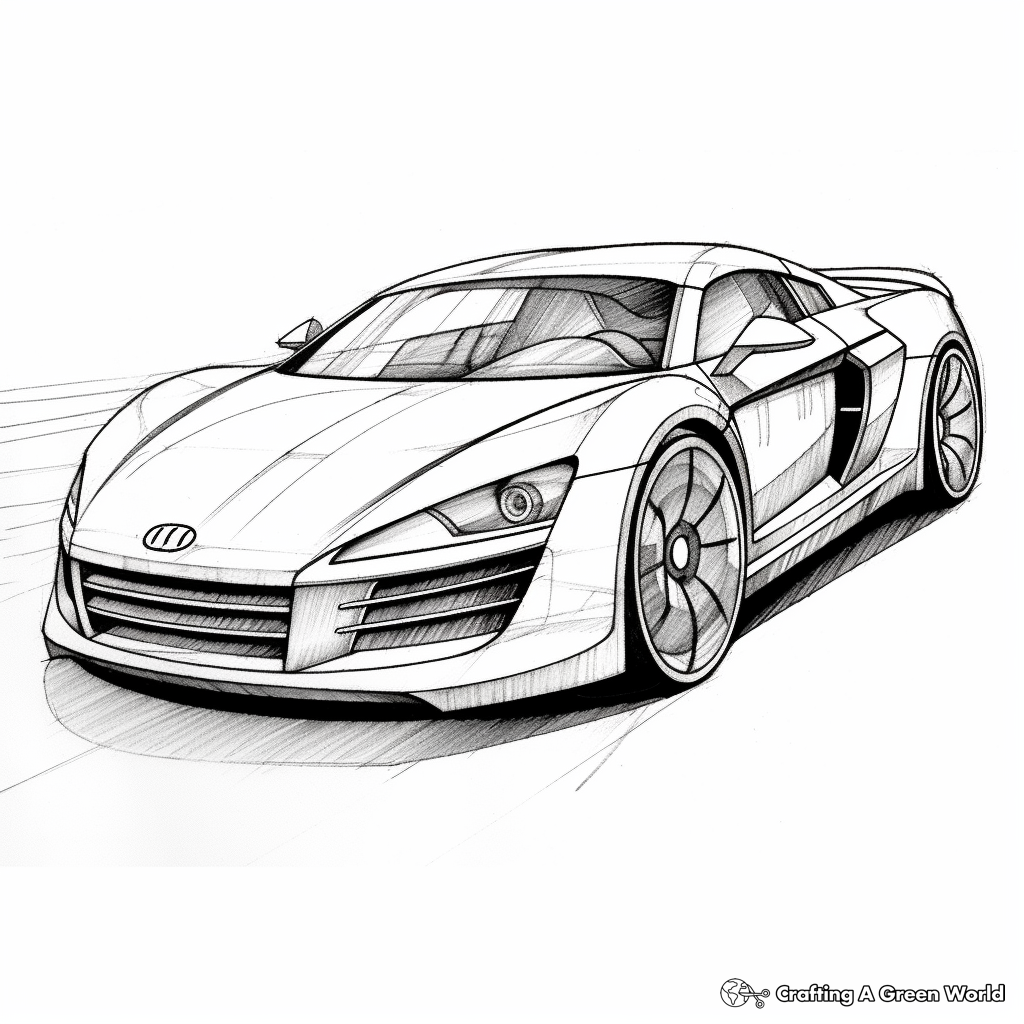 Supercar coloring pages