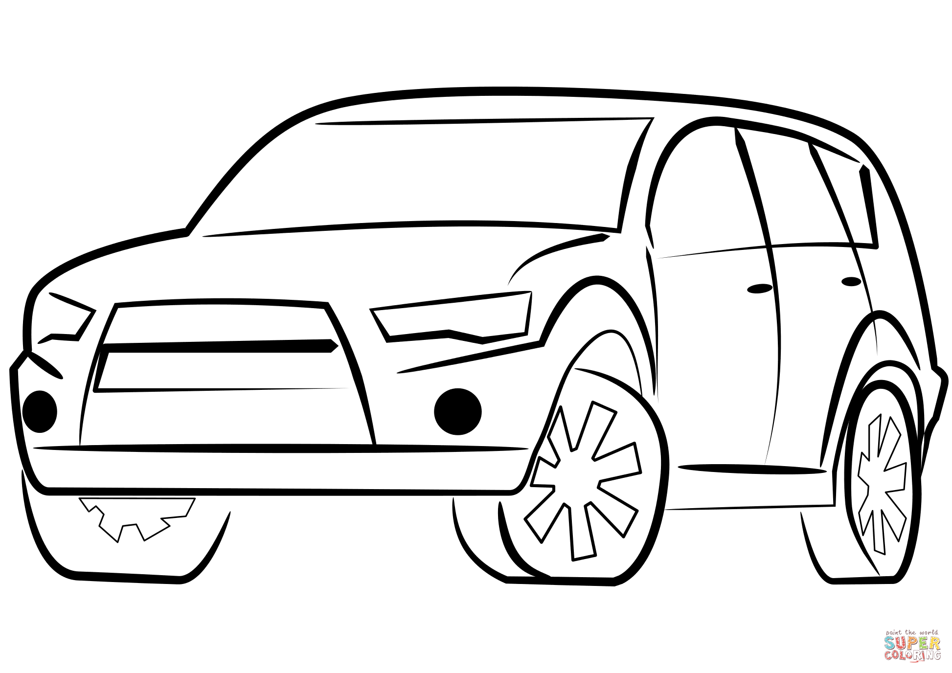 Suv car coloring page free printable coloring pages