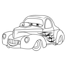 Cars coloring page for kids