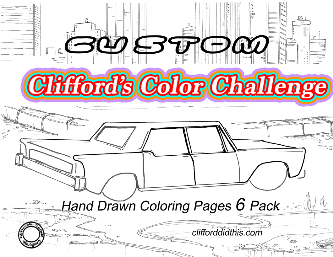 Custom page coloring page digital download pdf â clifford did this