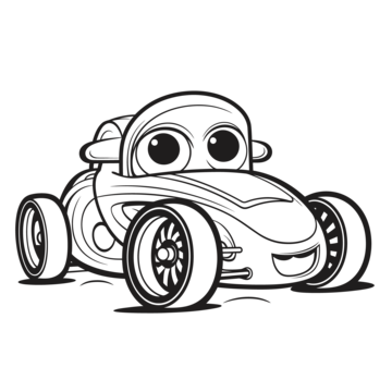 Cute race car coloring page in black on white outline sketch drawing vector car drawing wing drawing ring drawing png and vector with transparent background for free download