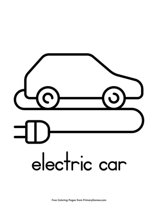 Electric car coloring page â free printable pdf from
