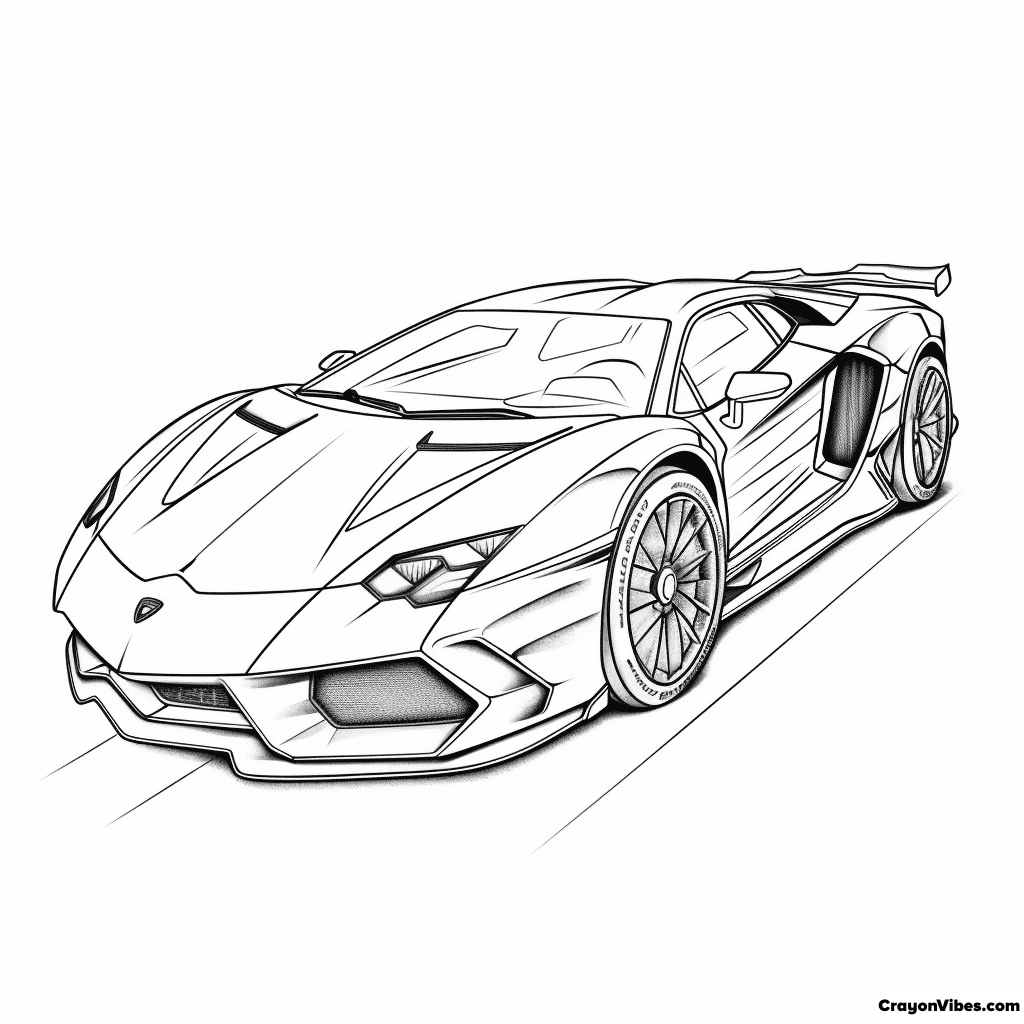 Lamborghini coloring pages free printables for kids and adults