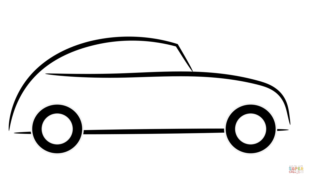 Car icon coloring page free printable coloring pages