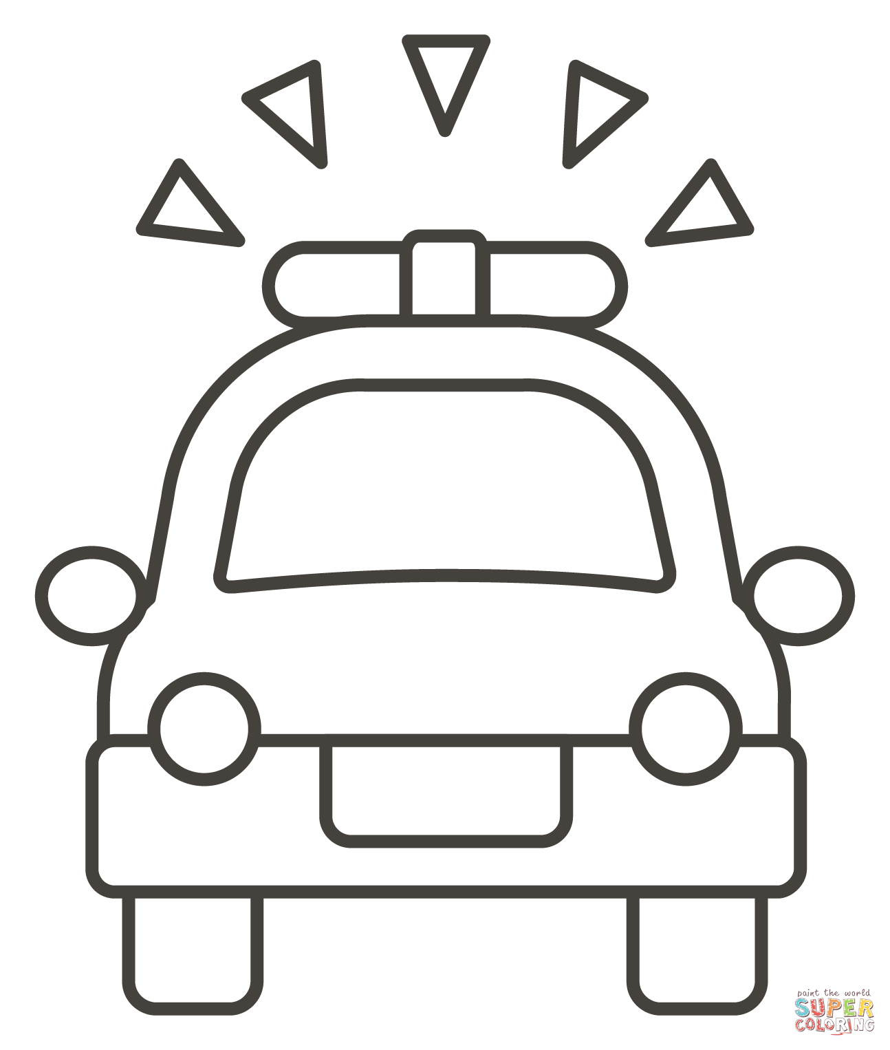 Oning police car coloring page free printable coloring pages