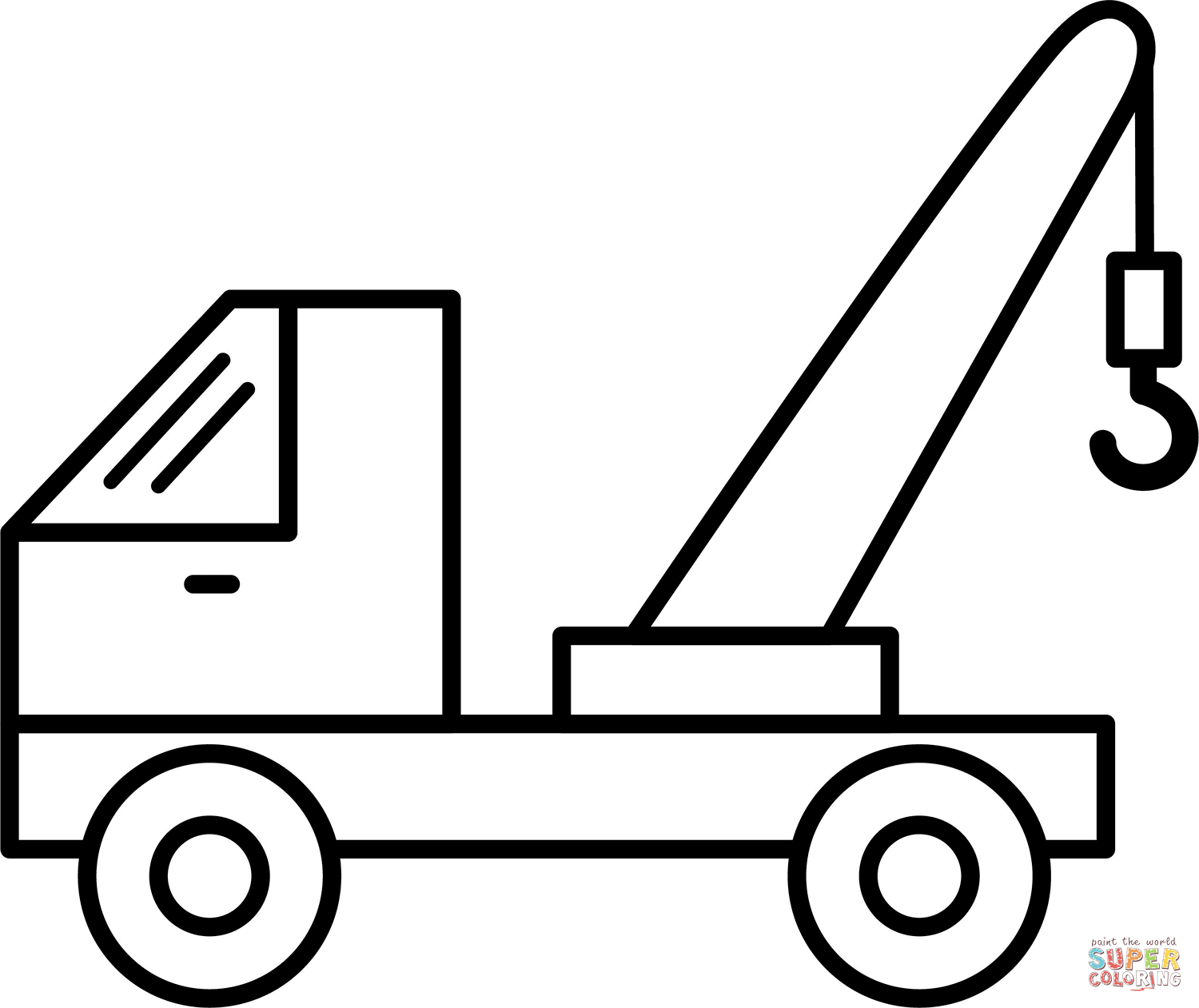 Tow truck coloring page free printable coloring pages