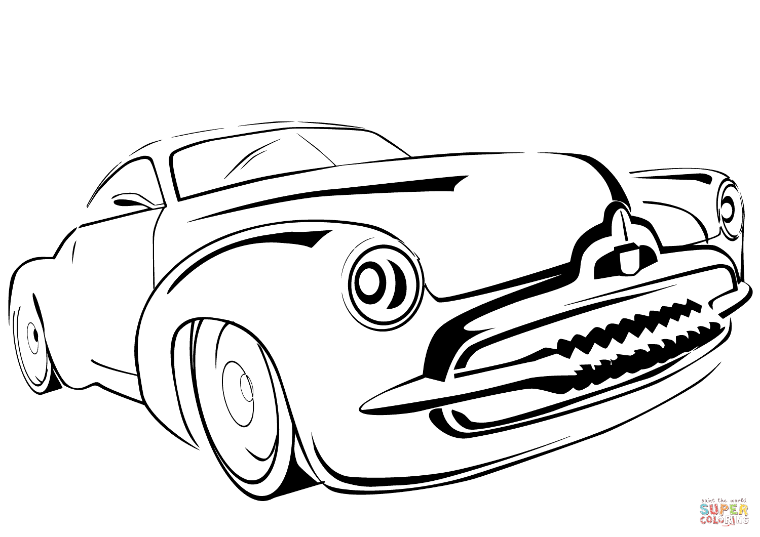 Classic car coloring page free printable coloring pages