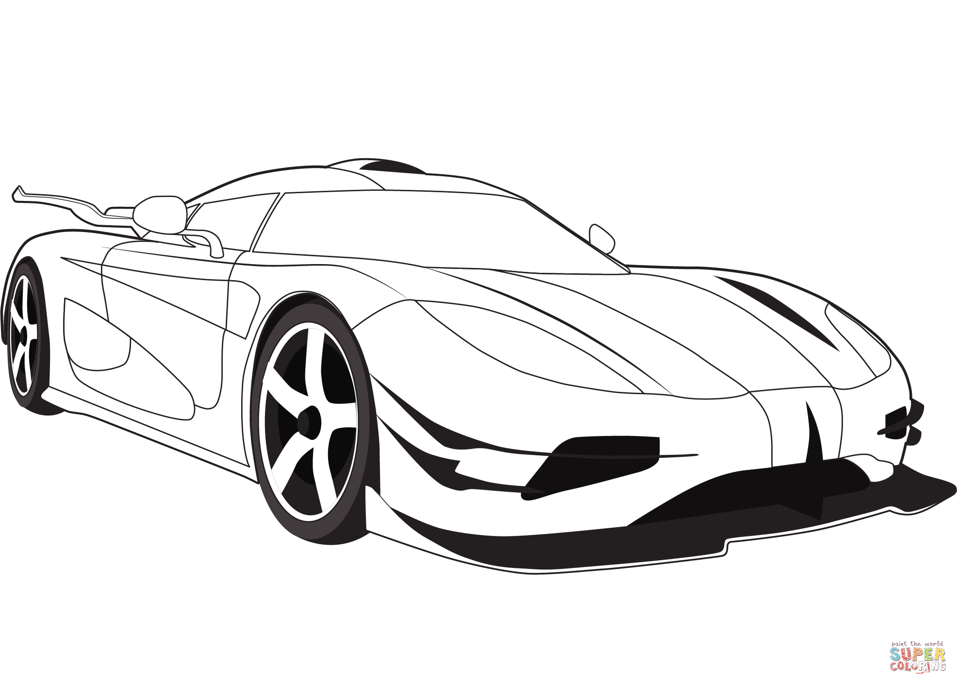 The koenigsegg one coloring page free printable coloring pages