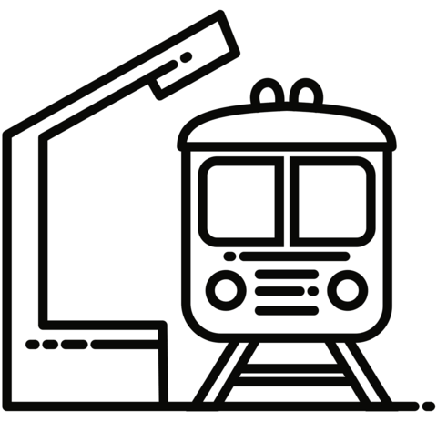 Train station coloring page free printable coloring pages