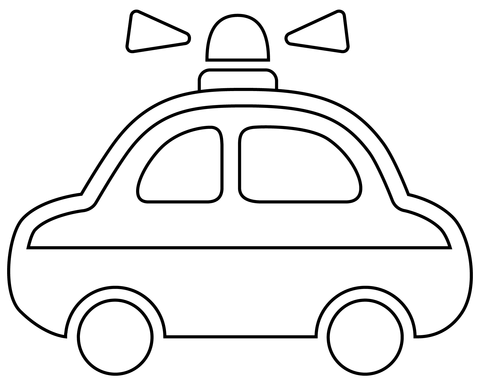 Police car emoji coloring page free printable coloring pages