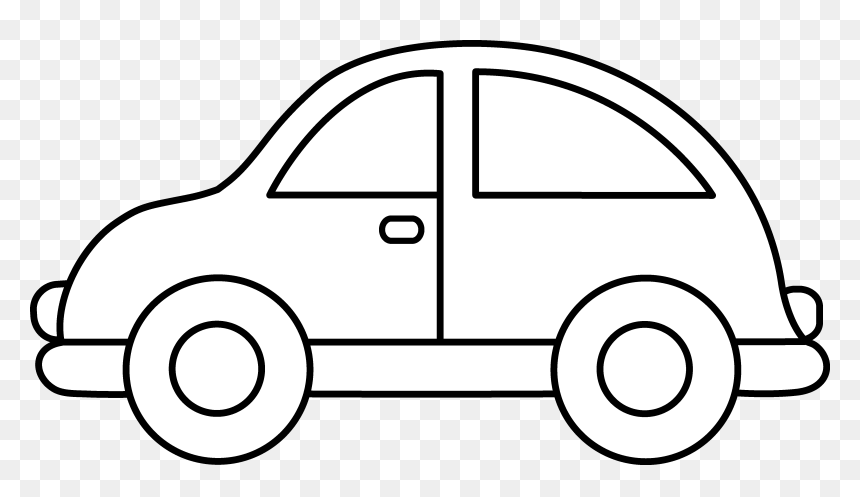 Car clipart coloring page hd png download