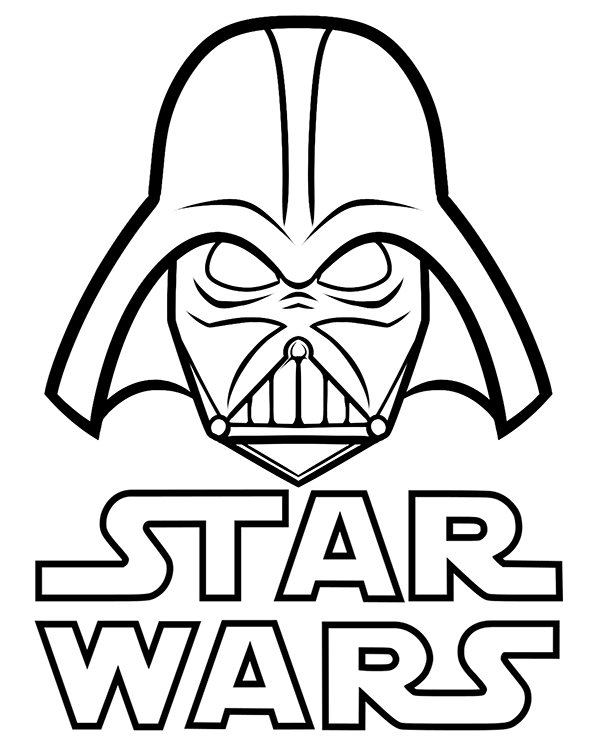 Coloring pages star wars logo vader coloring page