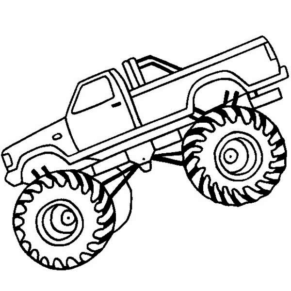 Monster truck jurassic attack coloring page