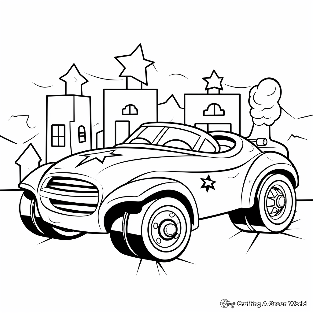 Derby car coloring pages