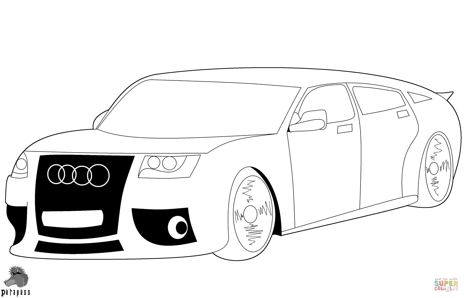 Audi car coloring page free printable coloring pages