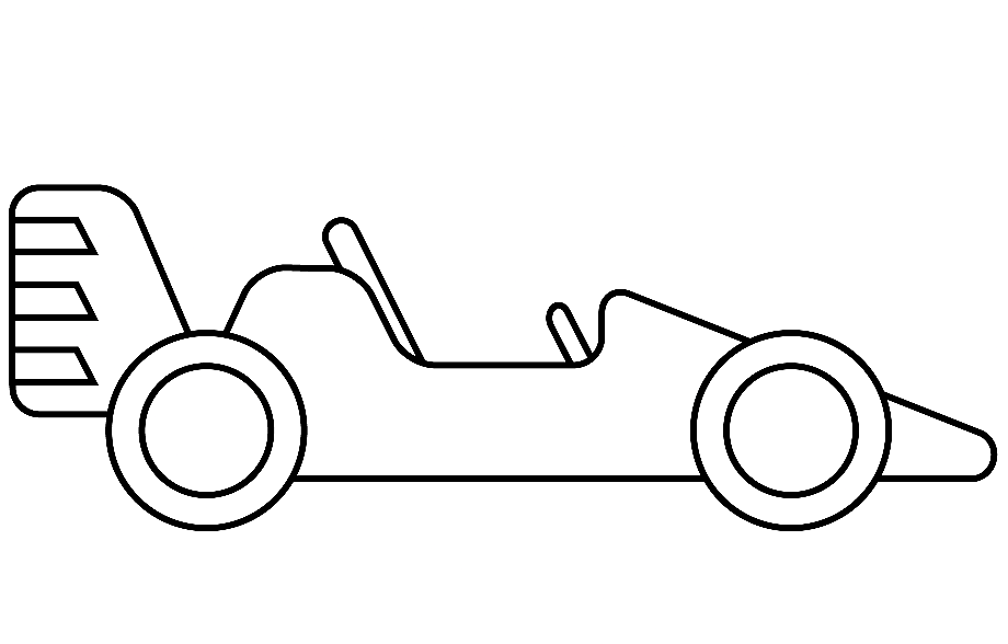 Printable racing car coloring page