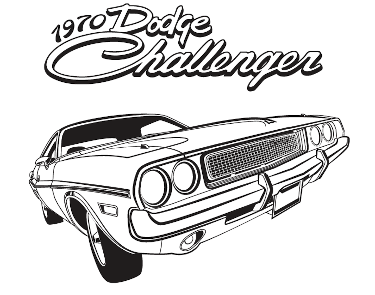 Color a classic download this free muscle car coloring book