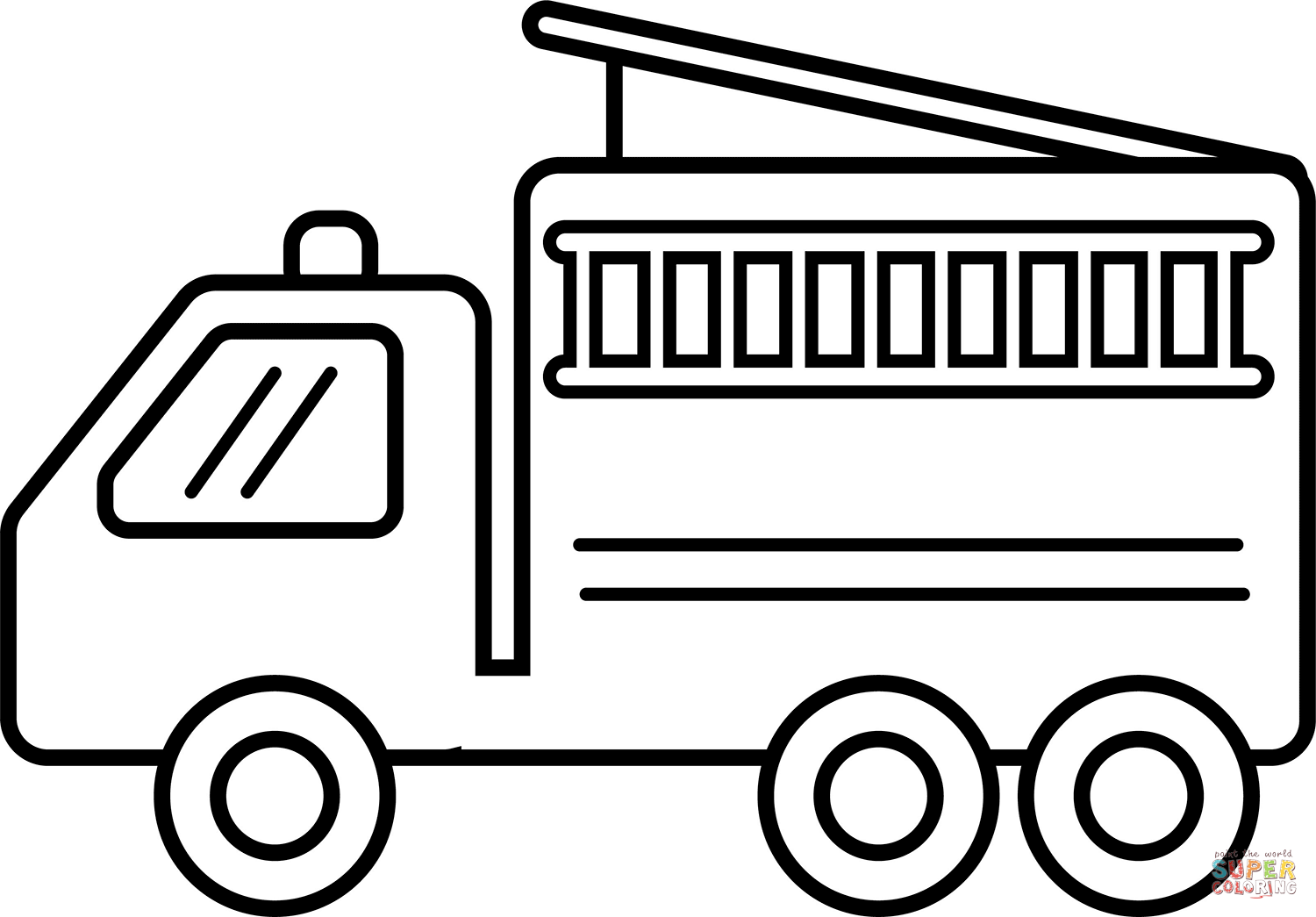 Fire truck coloring page free printable coloring pages