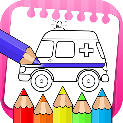 Vehicle coloring drawing book