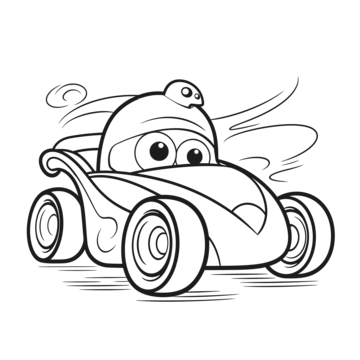 An image of a cartoon race car coloring page outline sketch drawing vector car drawing cartoon drawing wing drawing png and vector with transparent background for free download