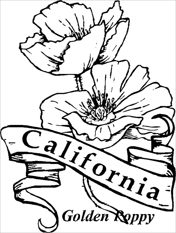 Poppy coloring pages