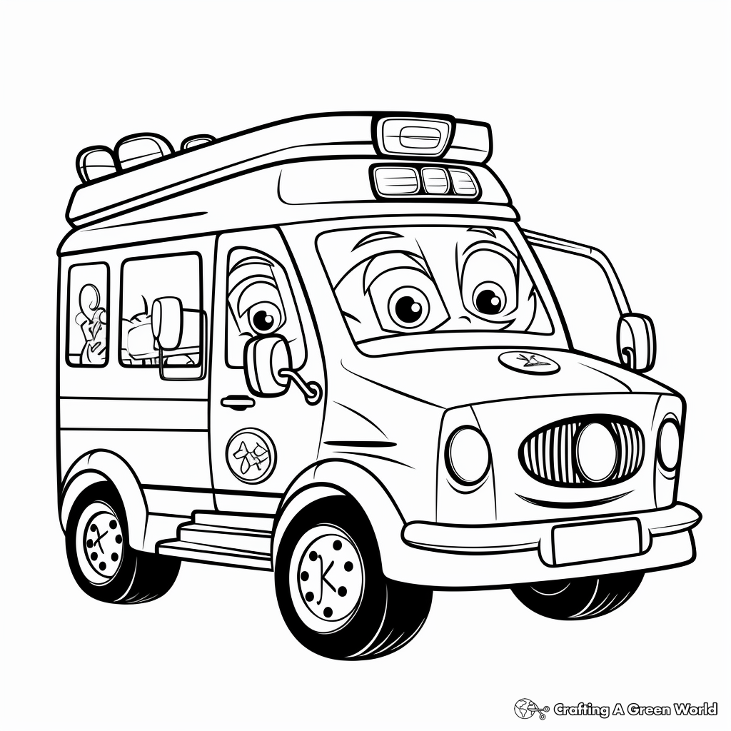 Ambulance coloring pages