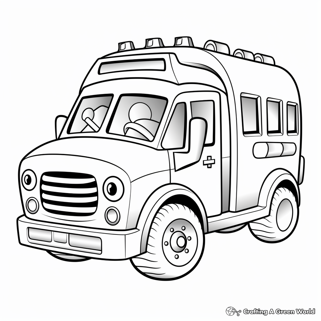 Ambulance coloring pages