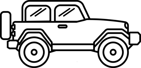 Safari jeep coloring page free printable coloring pages